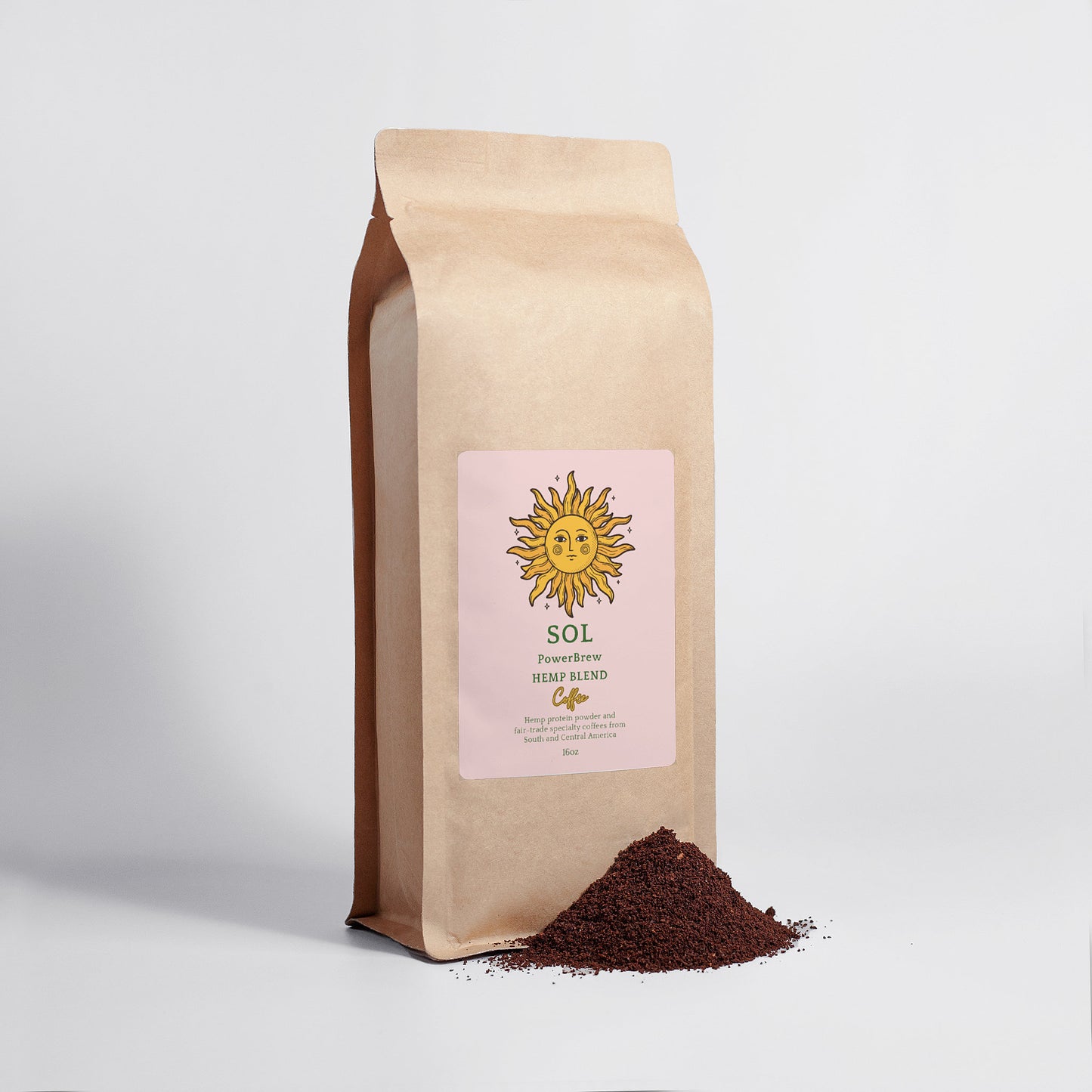 Sol Actives PowerBrew Hemp Coffee Blend - Medium Roast 16oz