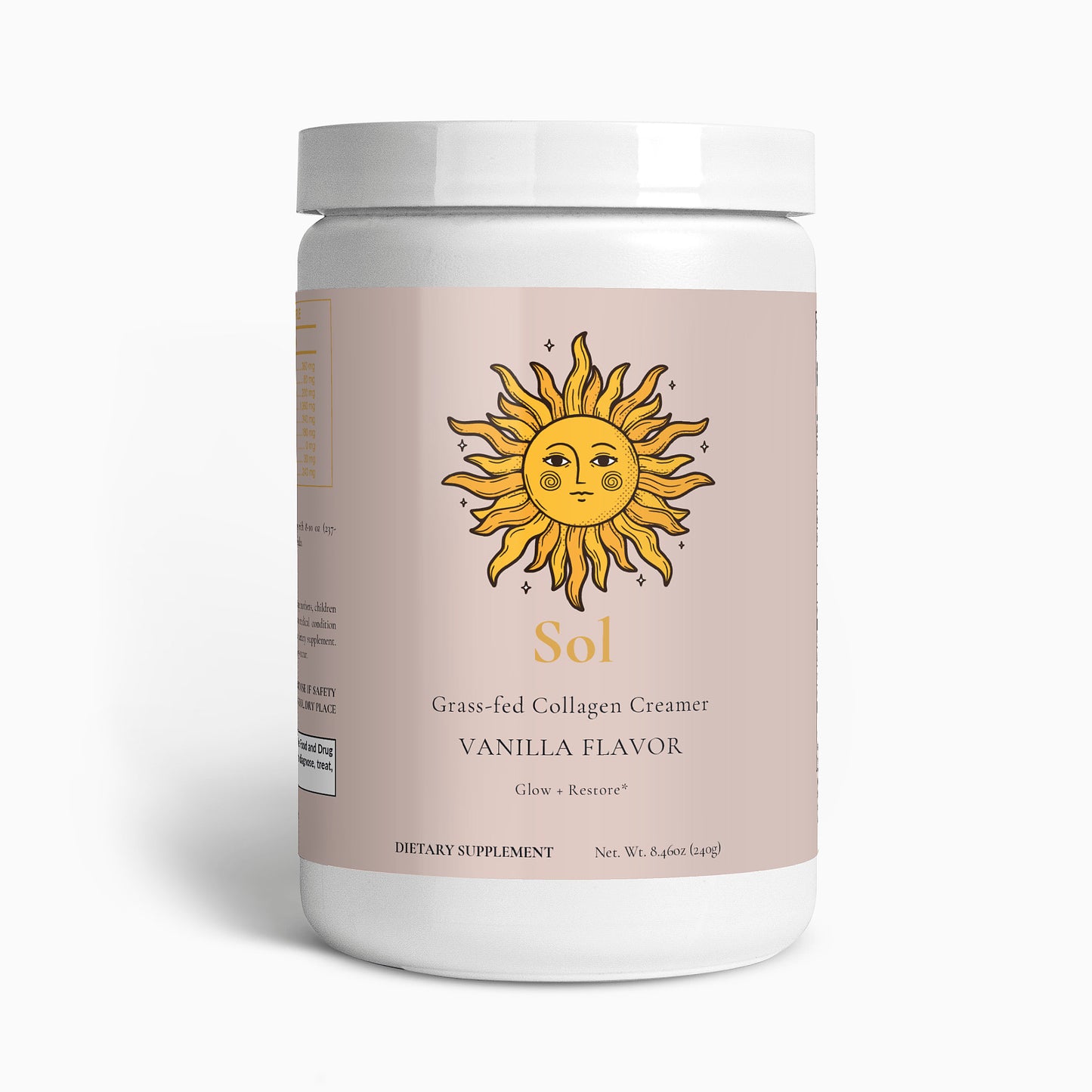 Sol Grass-Fed Collagen Creamer (Vanilla)